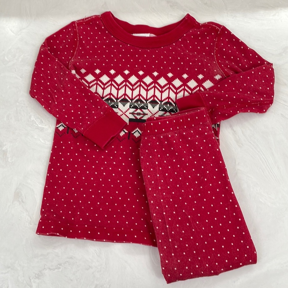 Hanna Andersson Christmas Organic Cotton Pajamas Long John Sleeves & Pants